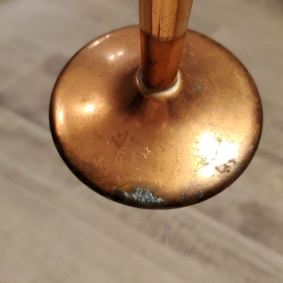 Vintage Copper Tall Bud Vase - Picture 4 of 5
